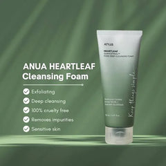 ANUA HEARTLEAF QUERCETINOL PORE DEEP CLEANSING FOAM KOREA150ml