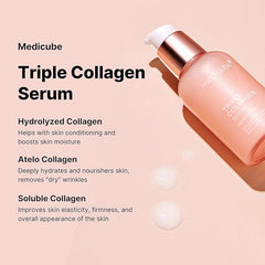 Medicube Triple Collagen Serum 1.85 fl.oz - Nourish dull skin with Triple Collagen